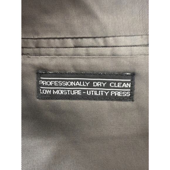 Woodmere Sz 41L Wool Career Notched Blazer Jacket Gray Long Sleeve Button Lined - Picture 7 of 10